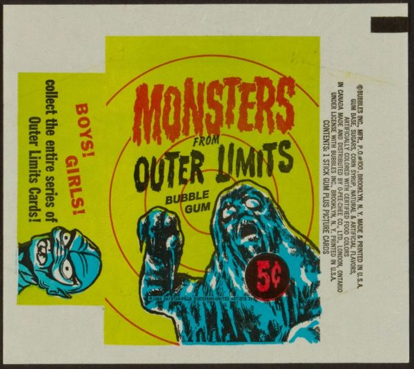 1964 Topps Bubbles Monsters from Outer Limits